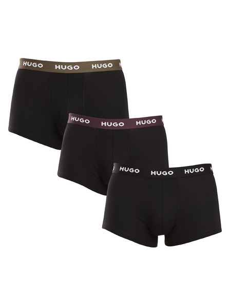 HUGO Háromdarabos szett - HUGO férfi boxeralsó fekete