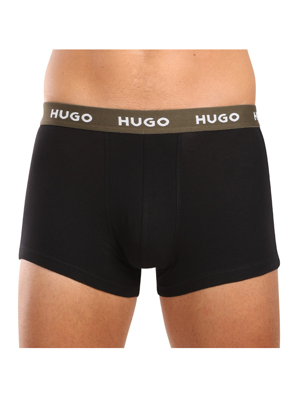 HUGO Háromdarabos szett - HUGO férfi boxeralsó fekete