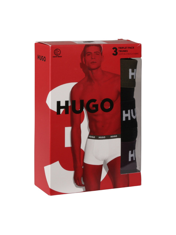 HUGO Háromdarabos szett - HUGO férfi boxeralsó fekete