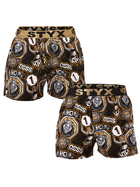 Styx Két darabos készlet - férfi boxer Styx art / KTV sportgumi