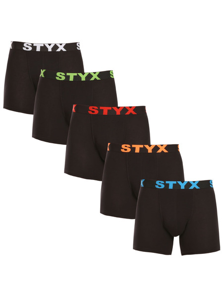 Styx Öt darabos szett - Styx férfi boxeralsó long sportgumi fekete