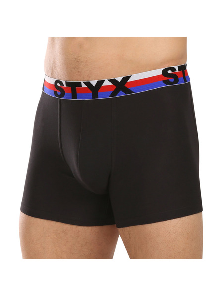 Styx Styx long férfi boxeralsó sportgumi fekete trikolór