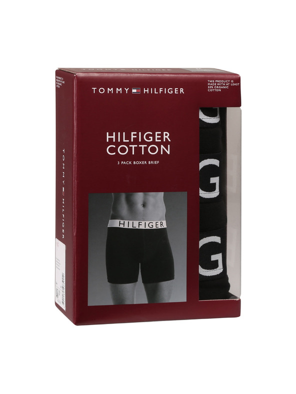 Tommy Hilfiger Hármas szett - Tommy Hilfiger férfi boxeralsó fekete