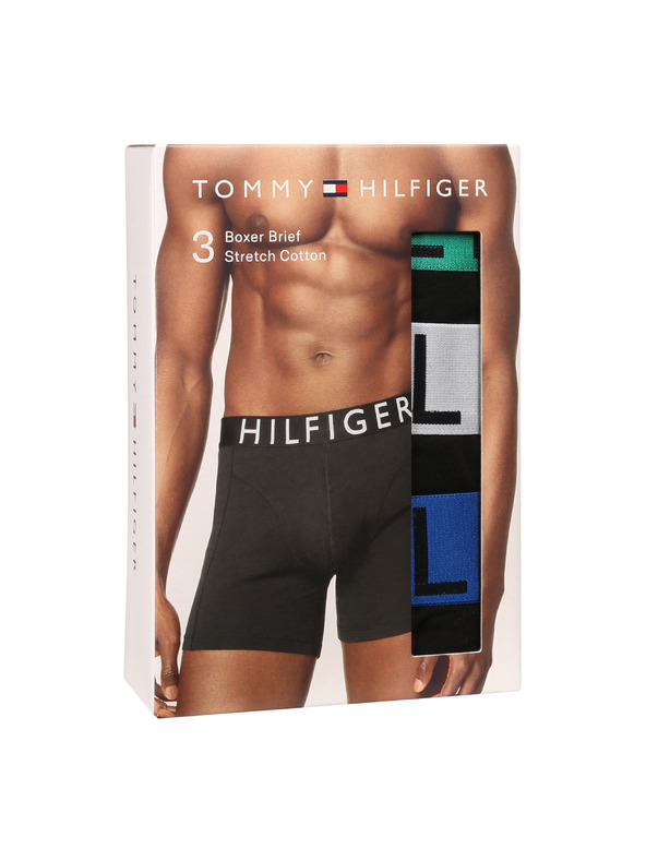 Tommy Hilfiger Hármas szett - Tommy Hilfiger férfi boxeralsó fekete