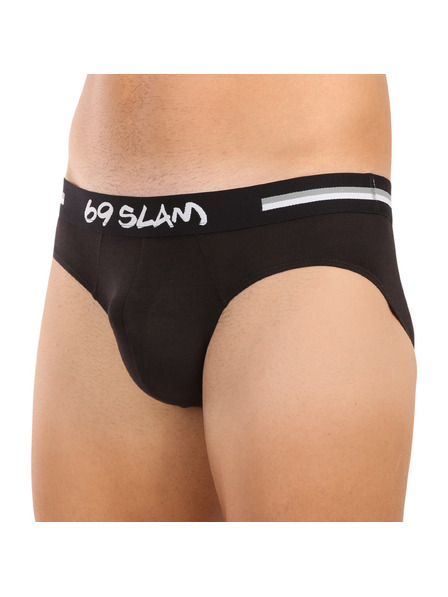 69slam 69SLAM Hanry férfi alsónadrág sima bambusz csípő fekete