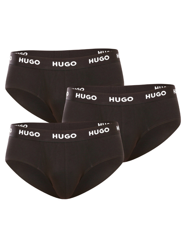 HUGO Hármas csomag - férfi alsónadrág HUGO fekete
