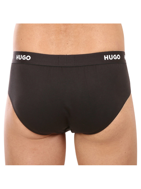 HUGO Hármas csomag - férfi alsónadrág HUGO fekete