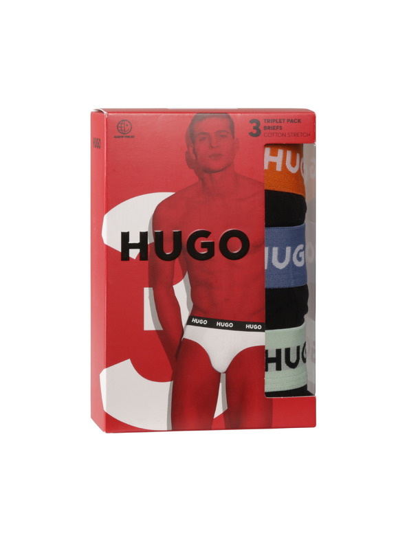 HUGO Hármas csomag - férfi alsónadrág HUGO fekete