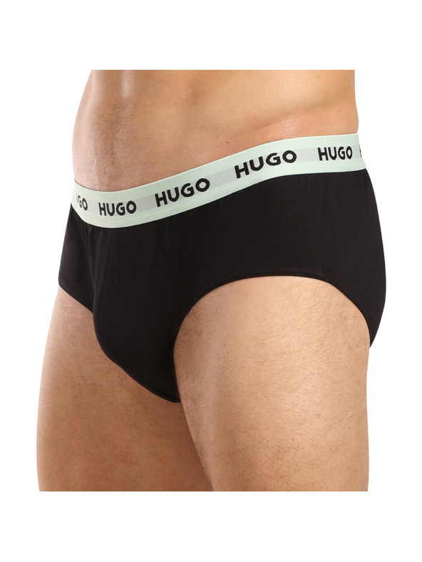 HUGO Hármas csomag - férfi alsónadrág HUGO fekete