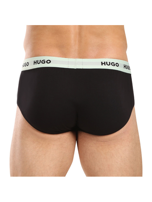HUGO Hármas csomag - férfi alsónadrág HUGO fekete