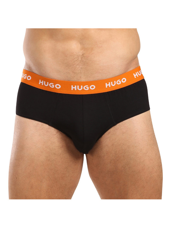 HUGO Hármas csomag - férfi alsónadrág HUGO fekete