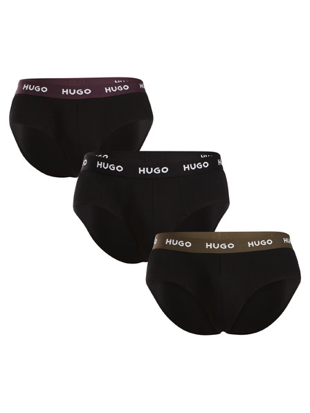 HUGO Hármas csomag - férfi alsónadrág HUGO fekete