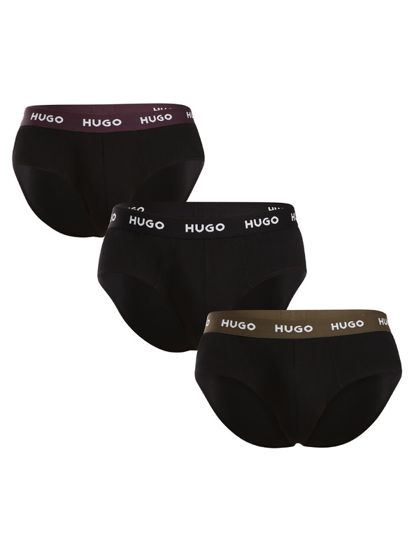 HUGO Hármas csomag - férfi alsónadrág HUGO fekete