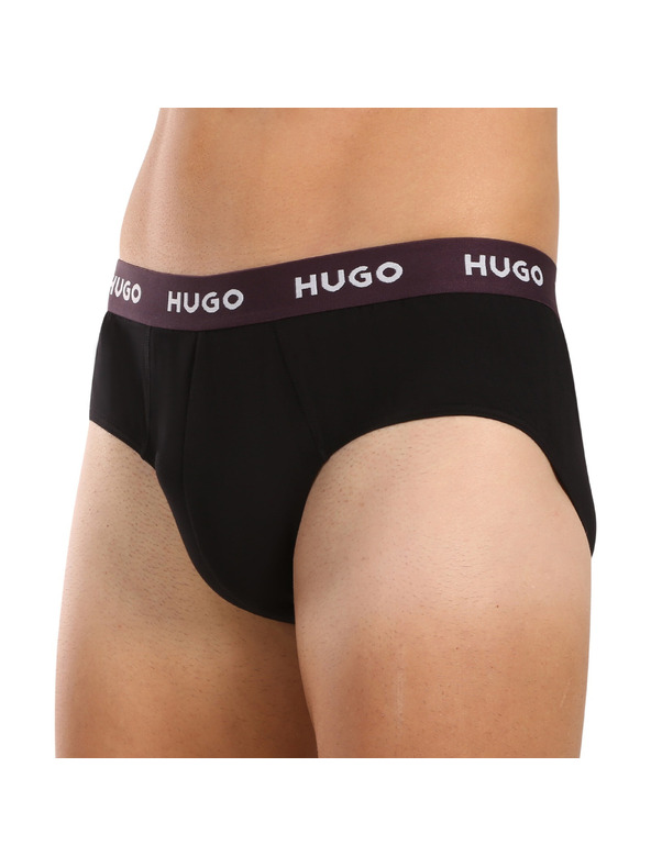 HUGO Hármas csomag - férfi alsónadrág HUGO fekete