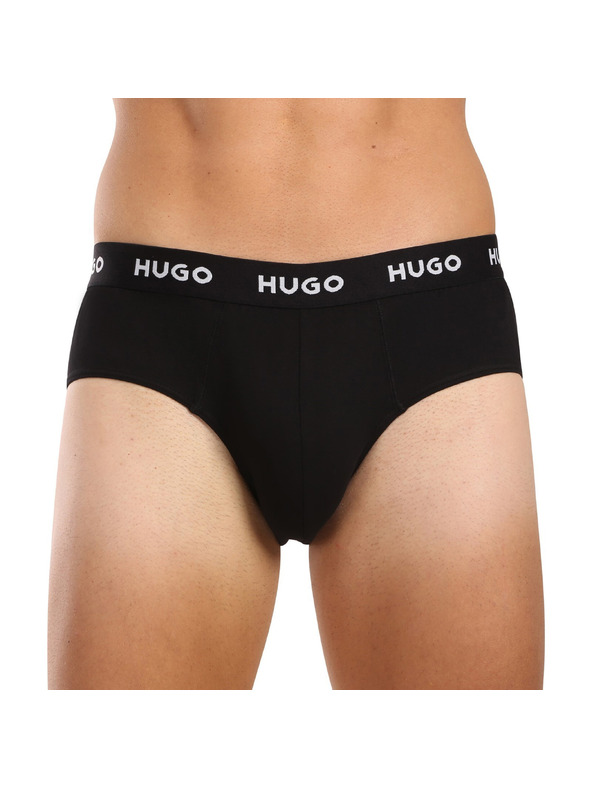 HUGO Hármas csomag - férfi alsónadrág HUGO fekete