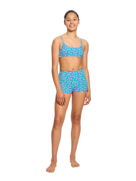 Modibodi Lányka fürdőruha Modibodi crop top Splice Wavy Blue felső rész