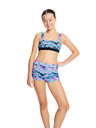 Modibodi Lányka fürdőruha Modibodi Performance Reversible Crop Top Marble Blue felső rész