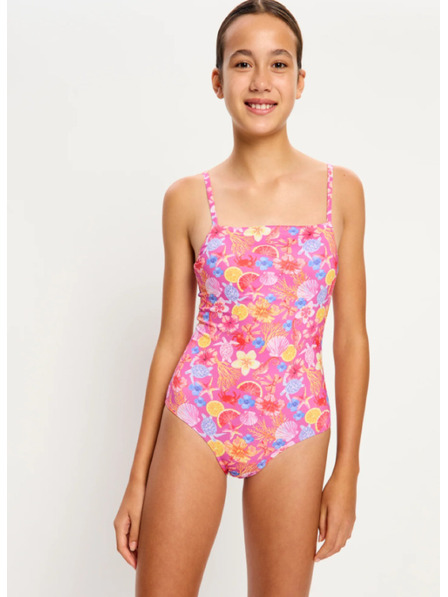 Modibodi Lányka menstruációs fürdőruha Modibodi Marine Dream Teen Swimwear One Piece Light Tropicana Crush egyrészes