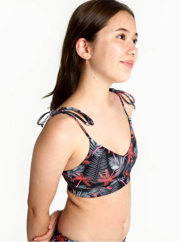 Modibodi Lányka fürdőruha Modibodi crop top Jungle palm black felső rész