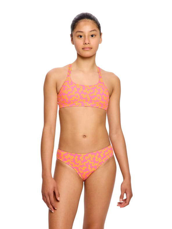 Modibodi Lányka menstruációs fürdőruha Modibodi Bikini Brief Light Wavy Pink alsó rész