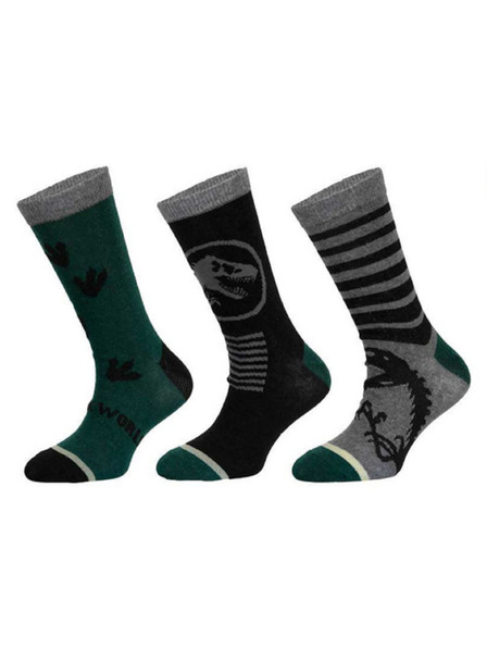 Trenýrkárna Három darabos szett - Jurassic World gyermek zokni többszínű (39267/green)