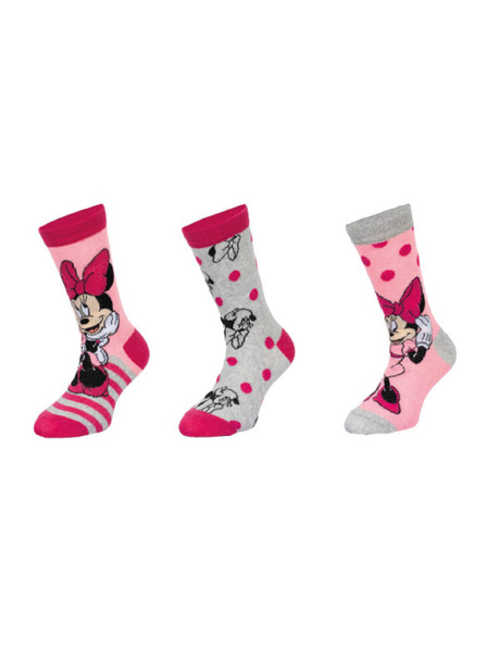 Trenýrkárna Három darabos szett - Minnie gyermek zokni többszínű (39717/pink)
