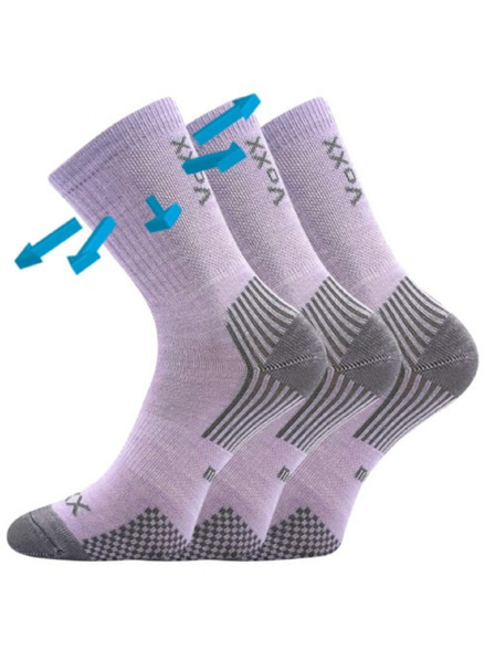 VoXX Három darabos szett - Voxx gyermek merino zokni lila