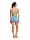 Modibodi Lányi menstruációs fürdőruha Modibodi Performance Hi Waist Short Super Wavy Blue alsó rész