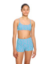 Modibodi Lányi menstruációs fürdőruha Modibodi Performance Hi Waist Short Super Wavy Blue alsó rész