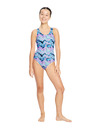 Modibodi Lányi menstruációs fürdőruha Modibodi Performance Racerback One Piece Super Marble Blue egyrészes