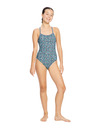 Modibodi Lányi menstruációs fürdőruha Modibodi Racer One Piece Light Aqua Fusion Green egyrészes