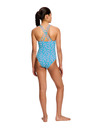 Modibodi Lányi menstruációs fürdőruha Modibodi Splice One Piece Super Wavy Blue egyrészes