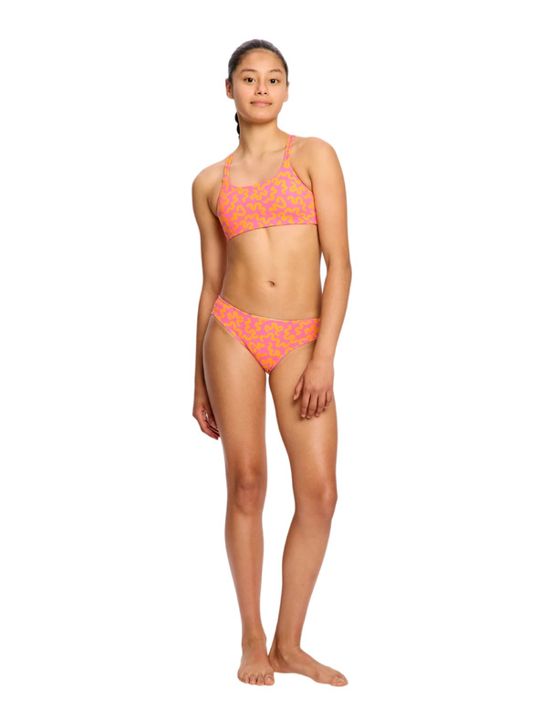 Modibodi Lányi fürdőruha Modibodi crop top Summer Wavy Pink felső rész