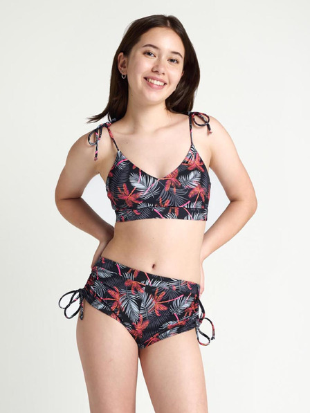 Modibodi Lányi menstruációs fürdőruha Modibodi Teen High Short Jungle Palm Black alsó rész