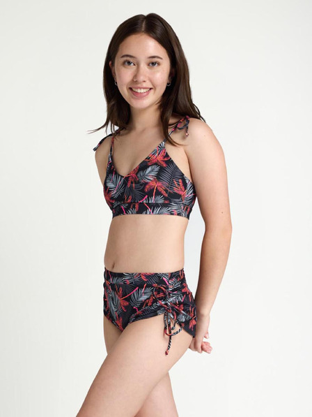 Modibodi Lányi menstruációs fürdőruha Modibodi Teen High Short Jungle Palm Black alsó rész