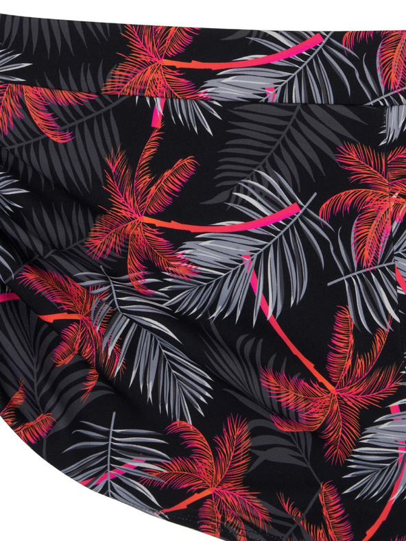 Modibodi Lányi menstruációs fürdőruha Modibodi Teen High Short Jungle Palm Black alsó rész