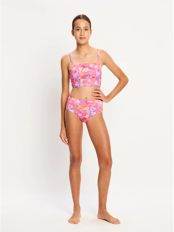 Modibodi Lányi menstruációs fürdőruha Modibodi Teen Swimwear Hi Waist Bikini Brief Super Tropicana Crush alsó rész