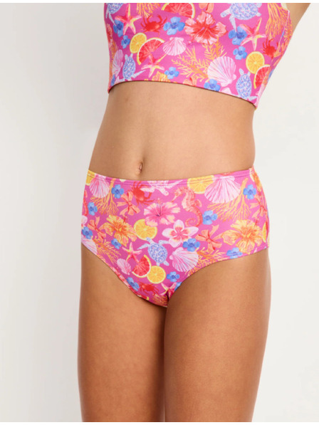 Modibodi Lányi menstruációs fürdőruha Modibodi Teen Swimwear Hi Waist Bikini Brief Super Tropicana Crush alsó rész