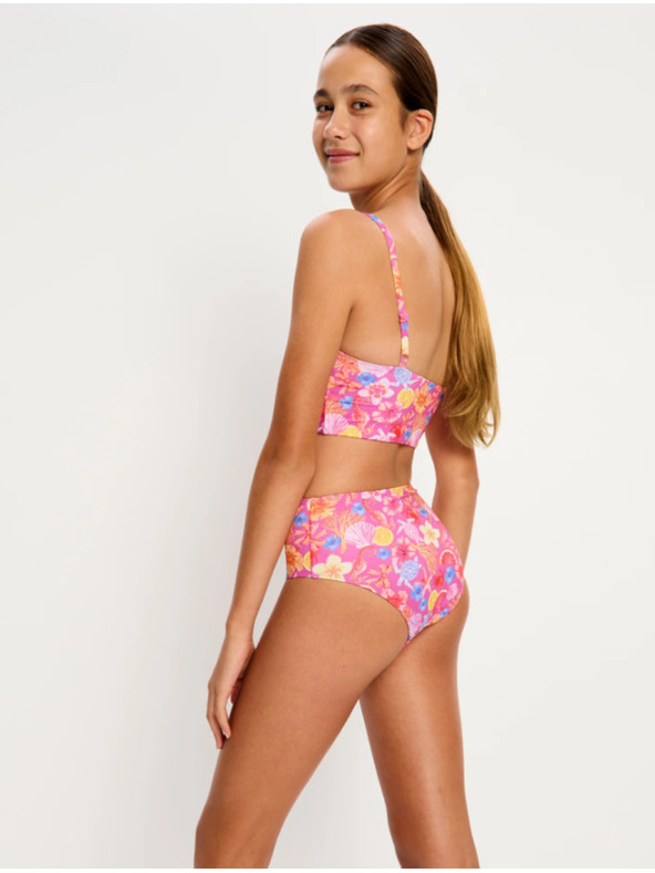 Modibodi Lányi menstruációs fürdőruha Modibodi Teen Swimwear Hi Waist Bikini Brief Super Tropicana Crush alsó rész