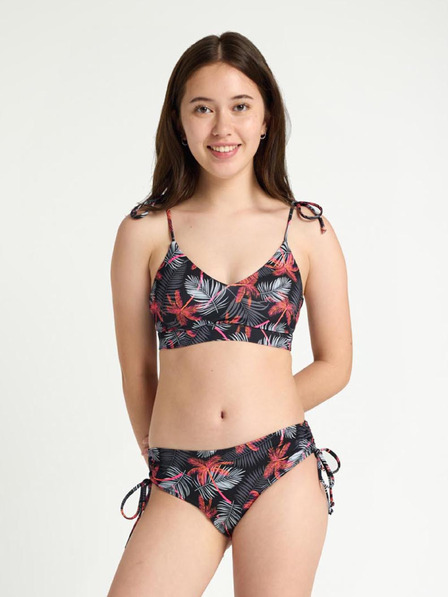 Modibodi Lányi menstruációs fürdőruha Modibodi Teen High Bikini Jungle Palm Black alsó rész