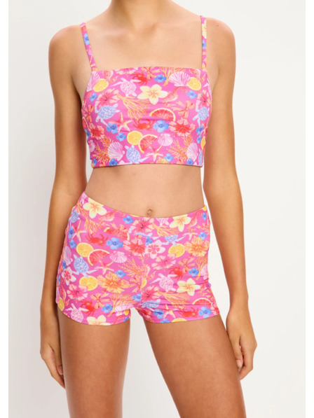 Modibodi Lányi menstruációs fürdőruha Modibodi Marine Teen Swimwear Hi Waist Short Super Tropicana Crush alsó rész