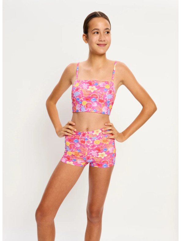 Modibodi Lányi menstruációs fürdőruha Modibodi Marine Teen Swimwear Hi Waist Short Super Tropicana Crush alsó rész