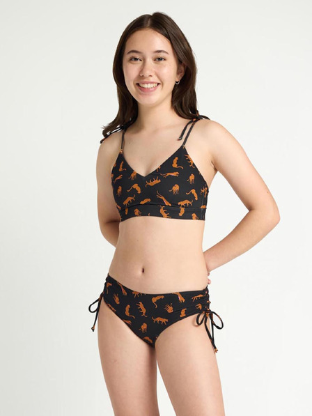 Modibodi Lányi menstruációs fürdőruha Modibodi Teen High Bikini Cheetah Chase Black alsó rész