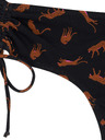 Modibodi Lányi menstruációs fürdőruha Modibodi Teen High Bikini Cheetah Chase Black alsó rész