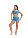 Modibodi Lányi menstruációs fürdőruha Modibodi Teen Smileyworld Hi Waist Short Boho Botanical Blue alsó rész