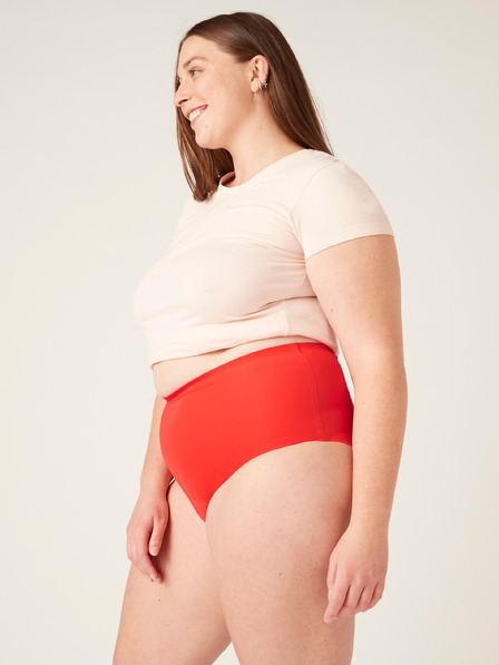 Modibodi Menstruációs alsónadrág Modibodi Seamfree Full Brief Heavy-Overnight Waratah Red