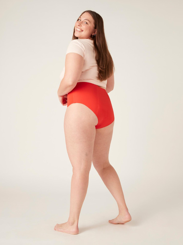 Modibodi Menstruációs alsónadrág Modibodi Seamfree Full Brief Heavy-Overnight Waratah Red