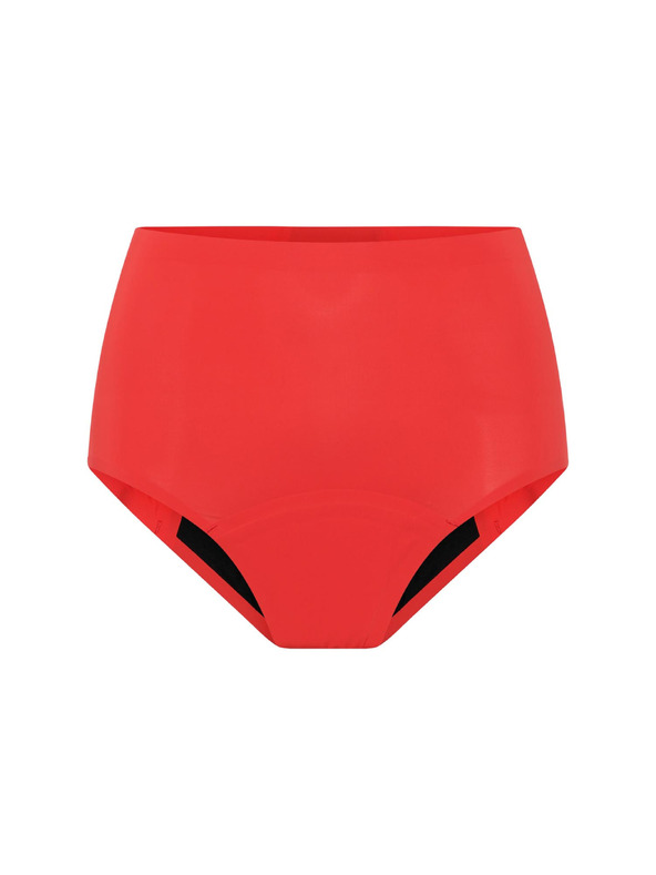 Modibodi Menstruációs alsónadrág Modibodi Seamfree Full Brief Heavy-Overnight Waratah Red