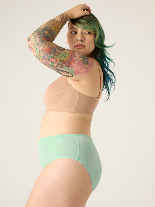 Modibodi Menstruációs alsónadrág Modibodi Basic Mid-Rise Brief Moderate-Heavy Sea Spray