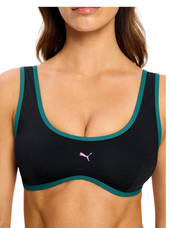 Modibodi Fürdőruha Puma & Modibodi Scoop Bikini Top Black Orchid felső rész
